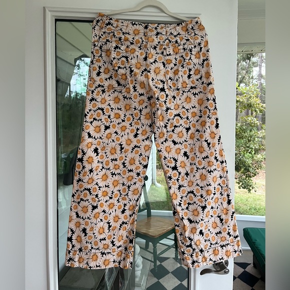 Maeve by Anthropologie Daisy Print Wide-Leg Pants - Picture 2 of 3